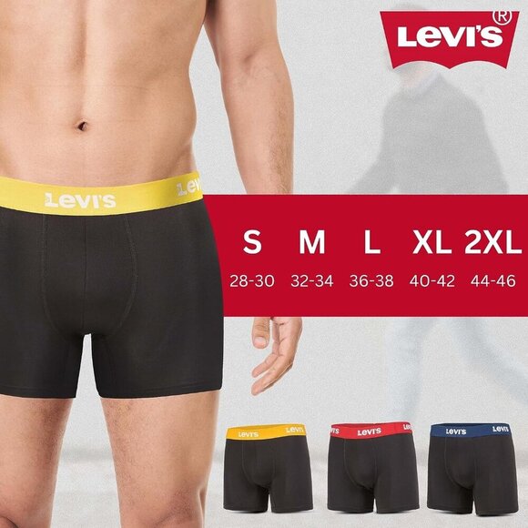 Levi’s Men’s Microfiber Boxer Briefs 4-Pack – Ultra Soft Stretch Underwear Sz L - Picture 4 of 4